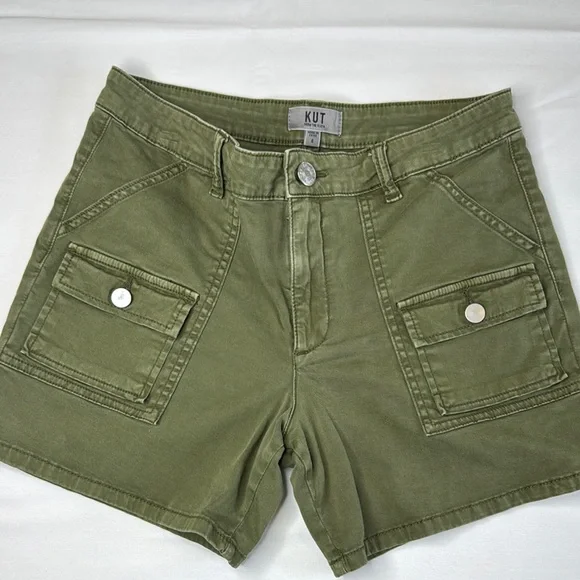 Kut from the Kloth Green Cargo Shorts - Picture 1 of 4
